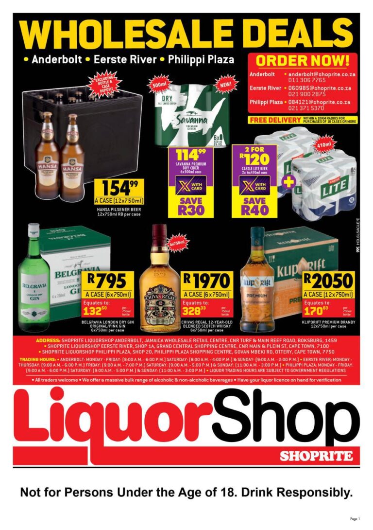 Shoprite Liquor Catalogue
