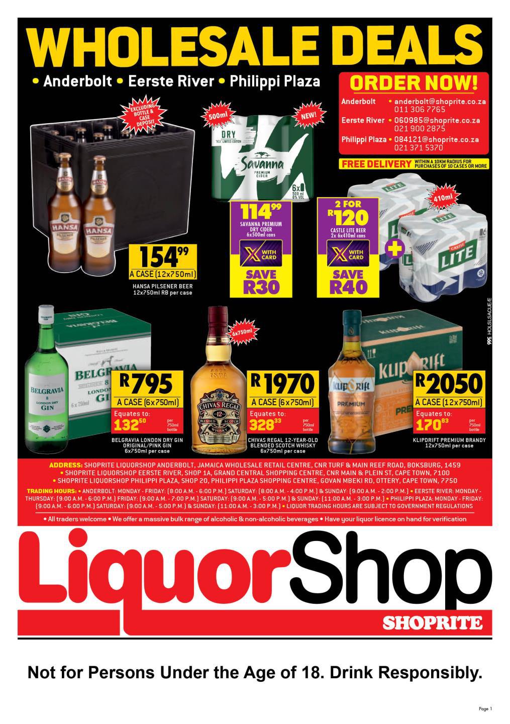 Shoprite Liquor Catalogue January 2024